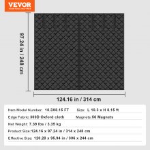 VEVOR Garage Door Screen for Winter 10.3 x 8.14 ft Garage Door Insulation Kit