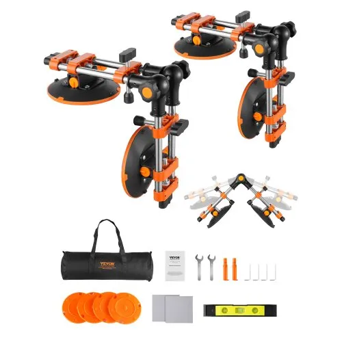 VEVOR Seamless Seam Setter, 2 Packs Granite Seam Setter with 6 in Vacuum Suction Cups, Seam Joiner for Seam Joining & Leveling, 90°-120° Adjustable, Countertop Installation Tool for Tile Marble Slab