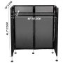 VEVOR DJ Facade Table 20x40x45 Inches, DJ Booth Flat Table Top 20x40 Inch, Adjustable DJ Event Facade with White & Black Scrim, Folding DJ Booth Metal Frame, Foldable Cover Screen
