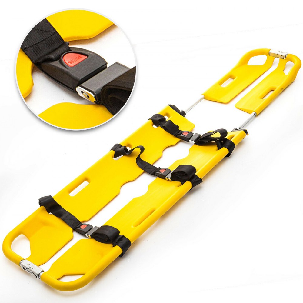 EMT Backboard Spine Board Stretcher Immobilization Kit Emergency Scoop Stretcher
