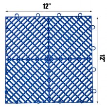 Interlocking Garage Floor Tiles 12x12x0.5 Inch 25PCS Deck Tile Blue