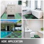 VEVOR Rubber Tiles Interlocking 25 PCS Green, Drainage Tiles 30.5 x 30.5 x 1.2 cm, Deck Tiles, Outdoor Interlocking Tiles, Deck Flooring for Pool Shower Bathroom Deck Patio Garage, Green
