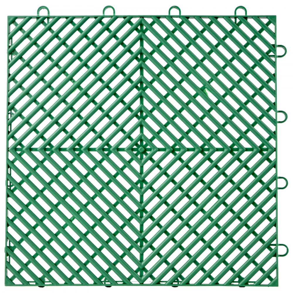 VEVOR Interlocking Garage Floor Tiles 30.5x30.5x1.3 cm Drain Deck Tiles 55PCS