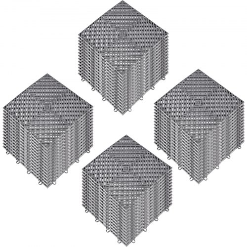 VEVOR Tiles Interlocking 55 PCS Gary, Drainage Tiles 12x12x0.5 Inches, Deck Tiles Outdoor Floor Tiles, Outdoor Interlocking Tiles, Deck Flooring for Pool Shower Bathroom Deck Patio Garage