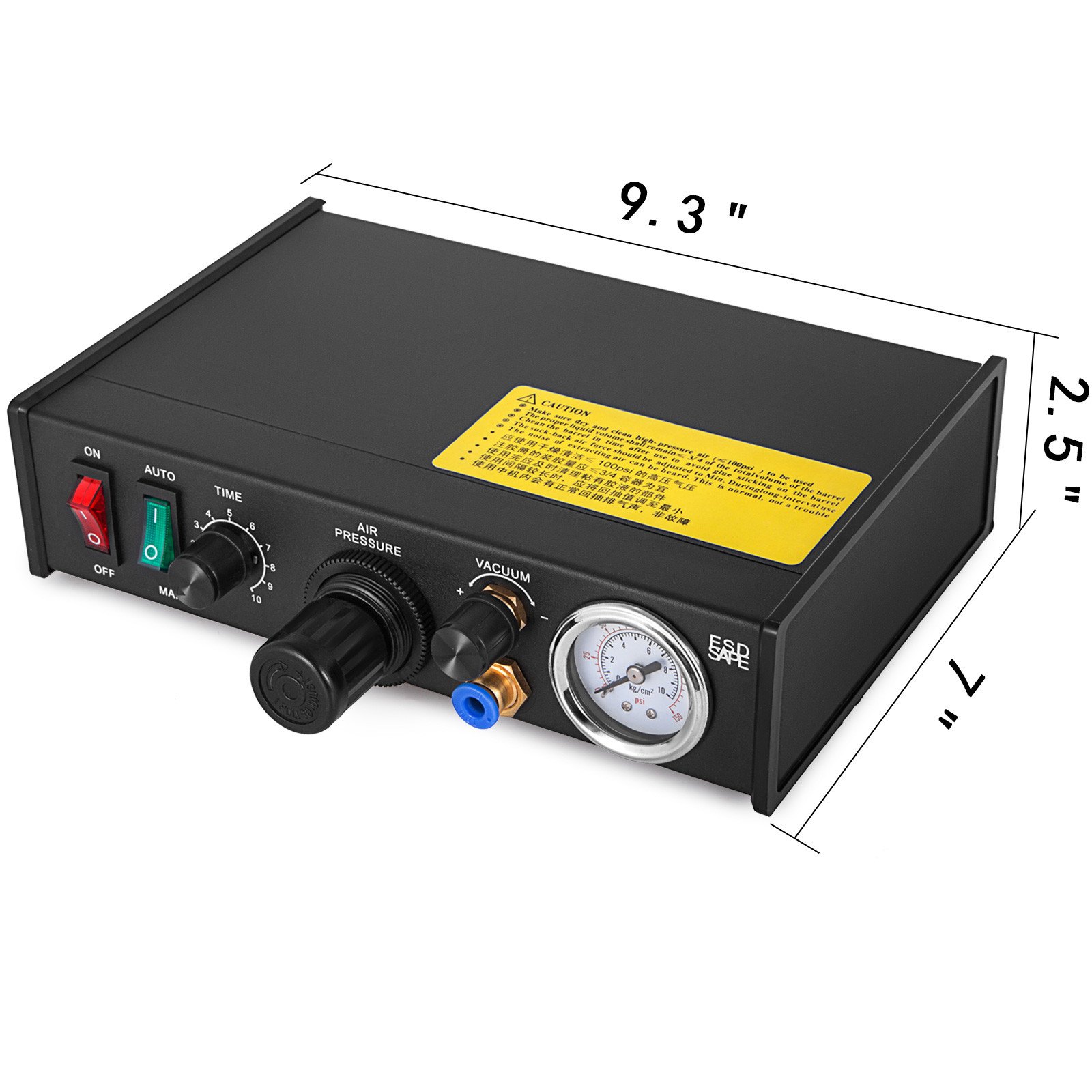 VEVOR Auto Glue Dispenser Dual Controller 24V DC Solder Paste Glue Dropper 982A Digital Display Solder Paste Liquid Adhesive Controller Dropper Machine