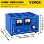 VEVOR Jewelry Plating Rectifier 30A Platinum Gold Silver Rhodium Plating Machine 110 or 220V Jewelry Plater Electroplating Rectifier With Thyristor Rectifier