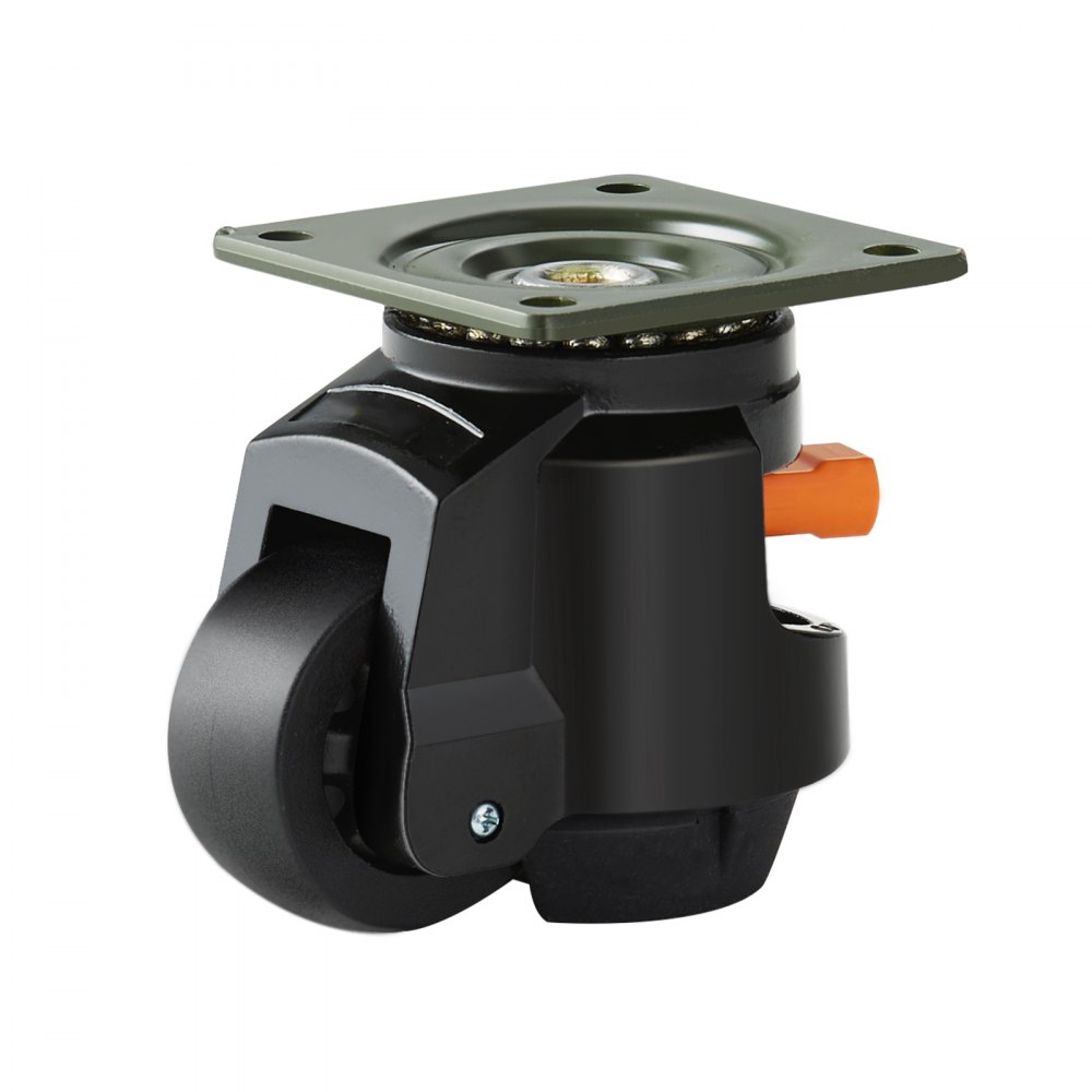 VEVOR Leveling Casters, Set of 19141.6 kg Total Load Capacity, 6.3 cm, Heavy Duty with Upgraded Handle Design, 360 Degree Swivel Caster Wheels, Adjustable Casters with Feet for Workbench, Machine