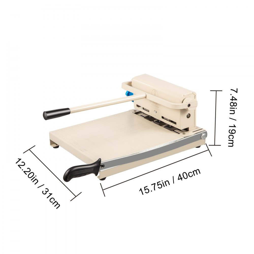 VEVOR Heavy Duty Hole Punch 2/3-Hole 160 Sheet Capacity Heavy Duty Paper Punch 0.59"/15 mm Thickness Hole Puncher High Capacity Steel Drill with Cutter Heavy Duty Punches for Paper Tags Invoices Files