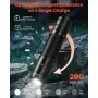 VEVOR Rechargeable Flashlight, High Lumens LED Flashlight with 6 Lighting Modes, IP66 Waterproof Handheld Flash Light for Home, Hiking, Camping, Emergencies, Lightweight & Portable
