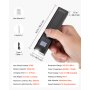 VEVOR EDC Flat Flashlight, 3-in-1 High Lumens LED Flashlight with Green Beam, IPX4 Waterproof Rechargeable Flash Light for Office Presentation, Hiking, Camping, Emergencies, Lightweight & Portable