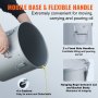 VEVOR fryer grease bucket with mobile base, flexible handle, side handles, and hanging rope for easy use.