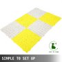 VEVOR Drainage Tiles Interlocking 25 Pack Yellow, Outdoor Modular Interlocking Deck Tile 11.8x11.8x0.5 Inches, Dry Deck Tiles for Pool Shower Sauna Bathroom Deck Patio Garage