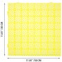 VEVOR Drainage Tiles Interlocking 25 Pack Yellow, Outdoor Modular Interlocking Deck Tile 11.8x11.8x0.5 Inches, Dry Deck Tiles for Pool Shower Sauna Bathroom Deck Patio Garage