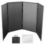 4xPanels DJ Booth Foldable Screen Room Divider DJ Event Stage Effect White