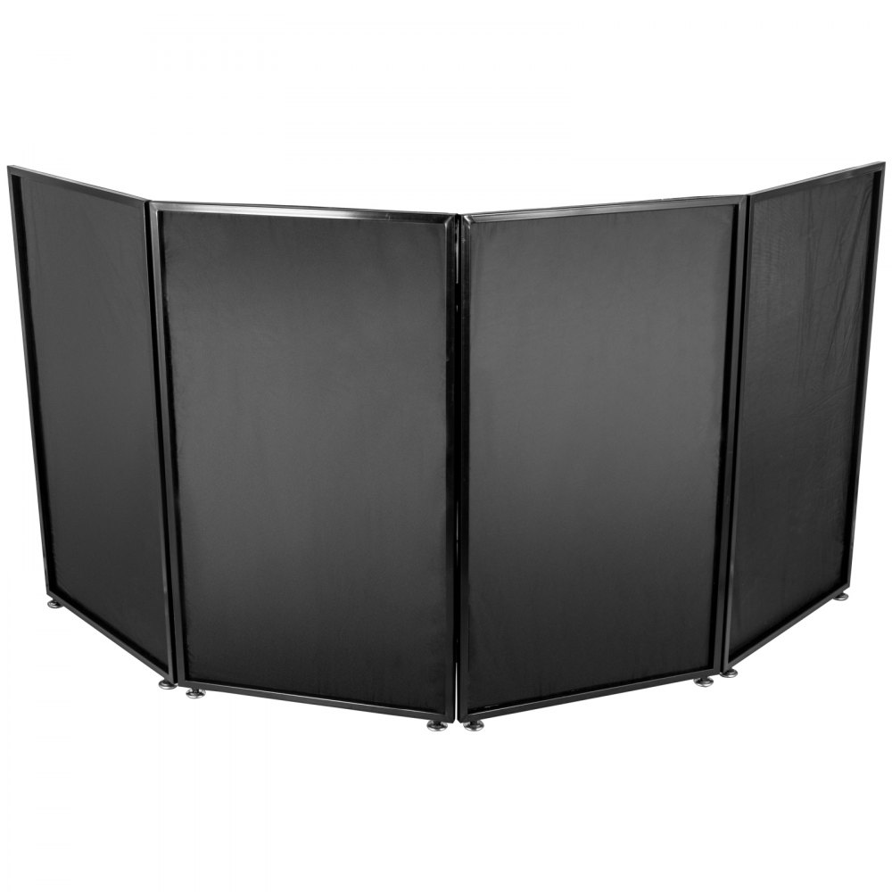 Dj Event Facade Dj Booth White+black Scrim Metal Frame Booth W/ 4 Panels Fodable