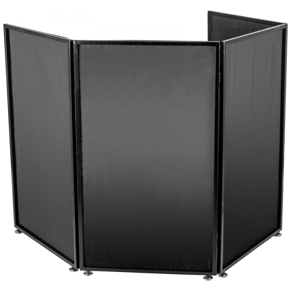 Dj Event Facade Dj Booth White+black Scrim Metal Frame Booth W/ 4 Panels Fodable