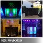 4x Panels DJ Booth Foldable Screen Room Divider DJ Event Stage Effect Black