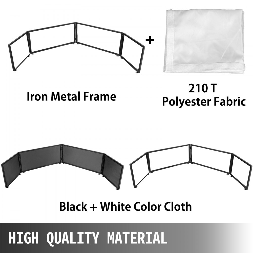 Dj Booth Dj Facade 15.7x106.3 Inch, Dj Event Facade, Foldable Facade Extension