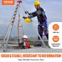 VEVOR Confined Space Tripod Kit, 1200 lbs Winch, Confined Space Tripod 7' Legs Bracket and 98' Cable, Confined Space Rescue Tripod 32.8' Fall Protection, Storage Bag for Traditional Confined Spaces