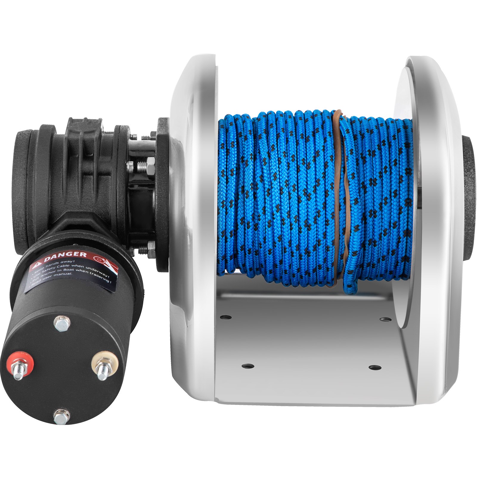 VEVOR Electric Anchor Winch Drum Winch TW180 2500kg Load 6mmX45M Rope Full Kit