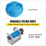 VEVOR Electric Anchor Winch Drum Winch TW200 2500kg Load 6mmX60M Rope Full Kit