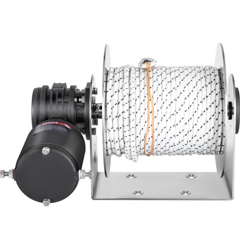 VEVOR Electric Anchor Winch Drum Winch TW240STD 8mmX90M Rope / Chain Full Kit