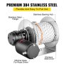 VEVOR Electric Anchor Winch Drum Winch TW240STD 8mmX90M Rope / Chain Full Kit