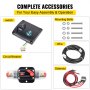 VEVOR Electric Anchor Winch Drum Winch TW240STD 8mmX90M Rope / Chain Full Kit