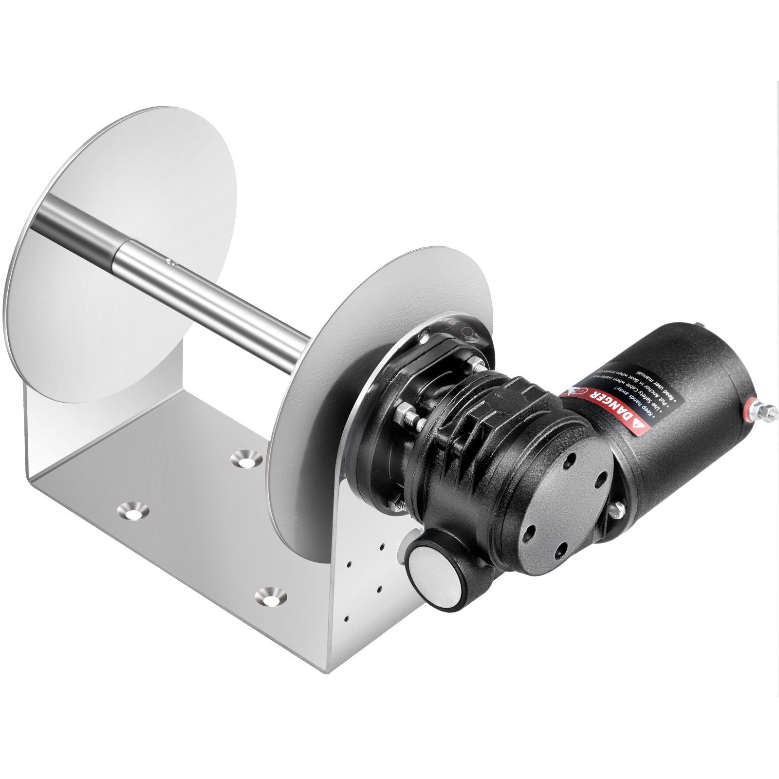 VEVOR Electric Anchor Winch Drum Winch TW200 2500kg 6mmX60M Rope/Chain Full Kit