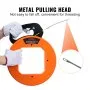 VEVOR Fish Tape, 30.5 m, 1.58 mm, Fiberglass Wire Puller with Optimized Housing and Handle, Easy-to-Use Cable Puller Tool, Flexible Wire Fishing Tools for Wall and Electrical Conduit, Non-Conductive