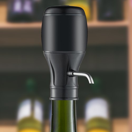 VEVOR Electric Wine Dispenser, 1 Button Wine Aerator Dispenser, Automatic Wine Aerator, Electric Wine Decanter, Black Wine Aerator Pourer for Red & White Wine 750 ml, Wine Aerator Pump with Corkscrew