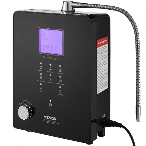 VEVOR Alkaline Water Ionizer Machine, pH 3-11.2 Alkaline Acidic Hydrogen Water Purifier, 6 Water Settings Home Filtration System, Up to -800mV ORP, 9000L Per Filter, UV Function, Water Heating