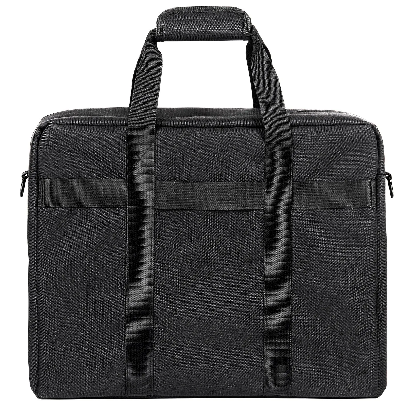 black VEVOR dj mixer bag with dual handles and zippered closure, suitable for secure transport.