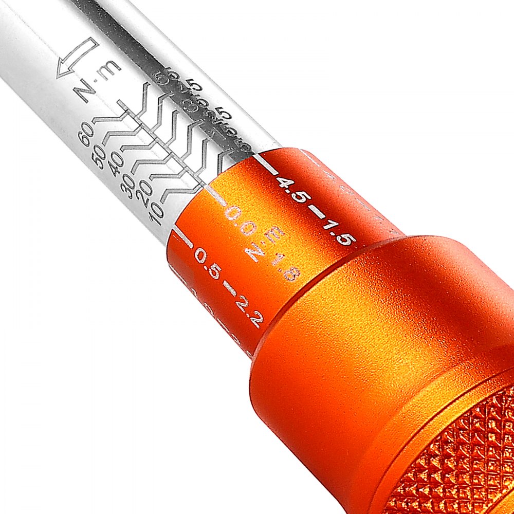 VEVOR Click Torque Wrench Set, 3/8 Inch Drive, 5-60 N.m / 3.7-44.3 lbf.ft, Dual-direction, 72-Tooth, ±3% High Precision, with Sockets, Bits, Extension Bar, Spark Plug Sockets, Adapter, Orange