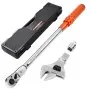 VEVOR Adjustable Click Torque Wrench, 1/2 Inch Drive, 20-160 lbf-ft/27.1-216.8 N.m, Dual-direction and Dual Range Scales, 72-Tooth, ±2% Precision, with Adapter Interchangeable Jaw and Ratchet Head