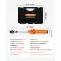 VEVOR Click Torque Wrench Set, 1/4Inch Drive, 20-240 lbf-in / 2.3-27.1N.m, Dual-direction and Dual Range Scales, 72-Tooth, ±3% High Precision, with Bits, Sockets, Adapters, Extension Bar, Orange