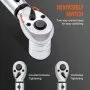 VEVOR Torque Wrench, 1/4-inch Drive Click Torque Wrench 20-200in.lb/3-23n.m, Dual-Direction Adjustable Torque Wrench Set, Mechanical Dual Range Scales Torque Wrench Kit with Adapters Extension Rod