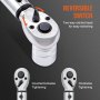 VEVOR Torque Wrench, 1/2-inch Drive Click Torque Wrench 10-150ft.lb/14-204n.m, Dual-Direction Adjustable Torque Wrench Set, Mechanical Dual Range Scales Torque Wrench Kit with Adapters Extension Rod
