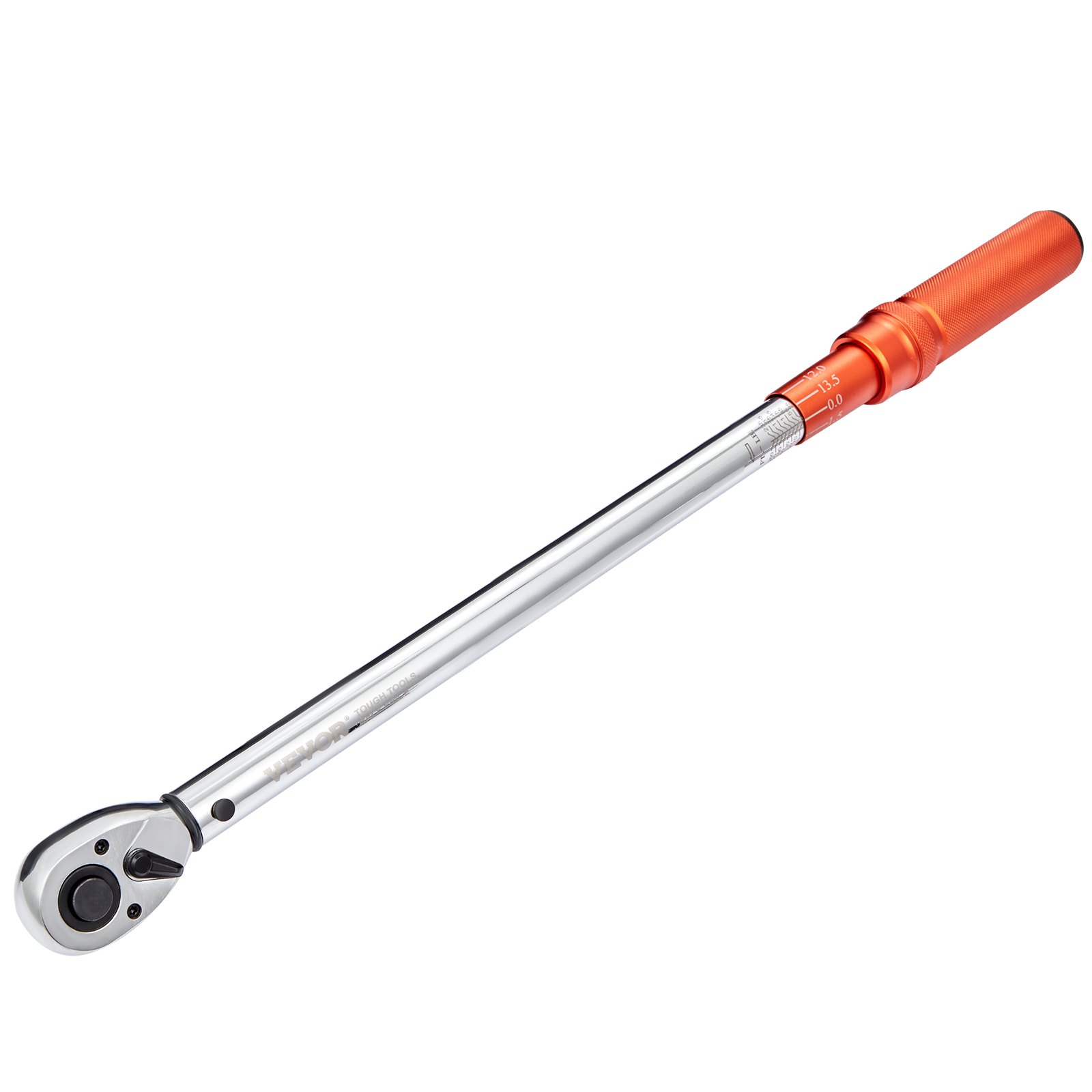 VEVOR torque wrench set with orange handle and chrome finish, featuring adjustment markings.