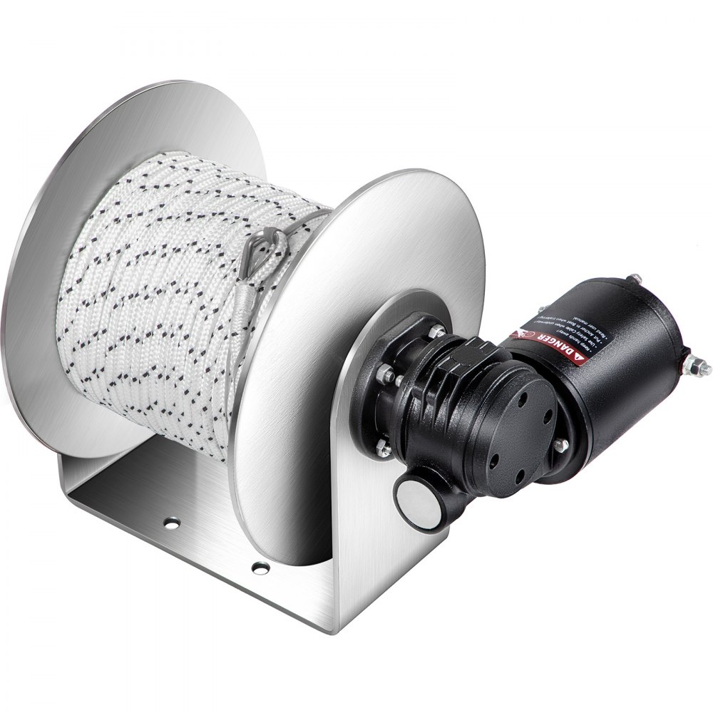 VEVOR Electric Anchor Winch Drum Winch TW240HC 0.3inX295ft Rope/Chain Full Kit