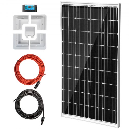 Vevor 150 Watt Solar Panel Kit 12v Batteriladdare W/abs Monteringsfäste För Rv