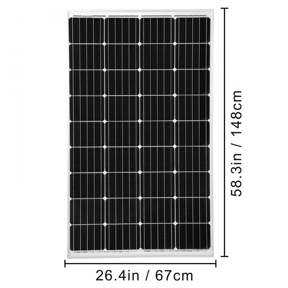 Vevor Kit de panel solar de 150 vatios 12v Cargador de batería con soporte de montaje abs para RV