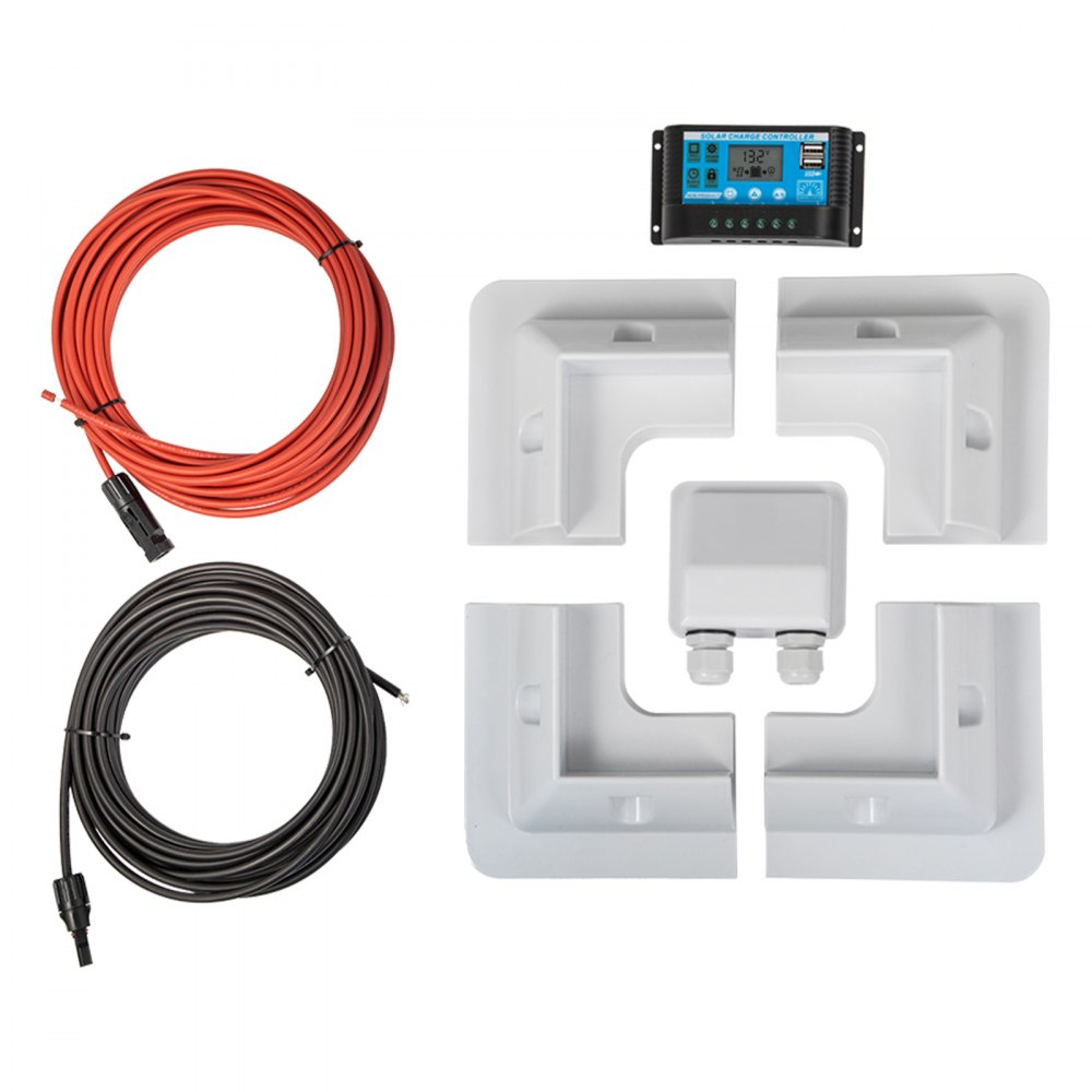 Vevor Kit de panel solar de 150 vatios 12v Cargador de batería con soporte de montaje abs para RV
