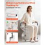 VEVOR Raised Toilet Seat with Arms, 159 kg Capacity, 127 mm Lift Height & Adjustable Width, Widened Commode Elevated Toilet Seat Riser with Handles for Seniors, Elderly, Handicap, Disabled, Adults