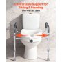 VEVOR Raised Toilet Seat with Arms, 159 kg Capacity, 127 mm Lift Height & Adjustable Width, Widened Commode Elevated Toilet Seat Riser with Handles for Seniors, Elderly, Handicap, Disabled, Adults