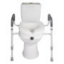 VEVOR Raised Toilet Seat with Arms, 350 lbs Capacity, 5-Inch Lift Height & Adjustable Width, Widened Commode Elevated Toilet Seat Riser with Handles for Seniors, Elderly, Handicap, Disabled, Adults