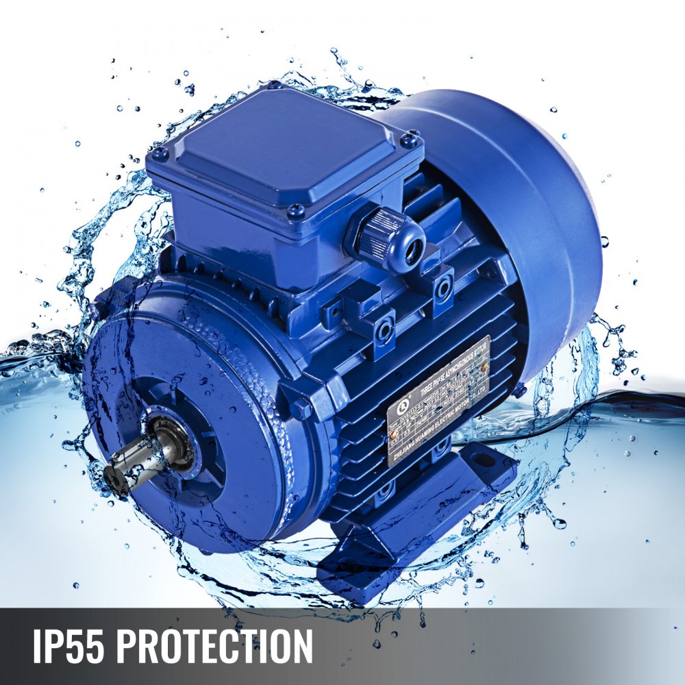 Three Phase Electric Motor 230/400V 0.37kW 1/2HP 3000rpm