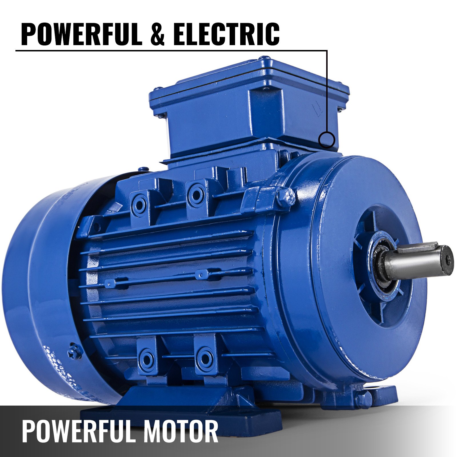 Three Phase Electric Motor 230/400V 0.37kW 1/2HP 3000rpm