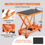VEVOR Hydraulic Lift Table Cart, 330lbs Capacity 28.5" Lifting Height, Manual Single Scissor Lift Table with 4 Wheels and Non-slip Pad, Hydraulic Scissor Cart for Material Handling and Transportation