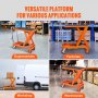 VEVOR Hydraulic Lift Table Cart, 1100lbs Capacity 35.4" Lifting Height, Manual Single Scissor Lift Table with 4 Wheels and Non-slip Pad, Hydraulic Scissor Cart for Material Handling and Transportation